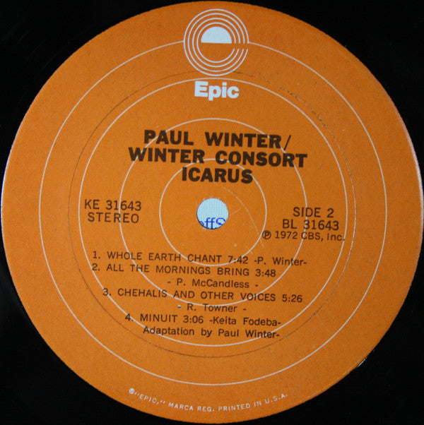 Paul Winter (2) / The Winter Consort : Icarus (LP, Album, RP, Ter)