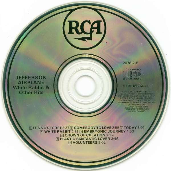 Jefferson Airplane : White Rabbit & Other Hits (CD, Comp, RM)