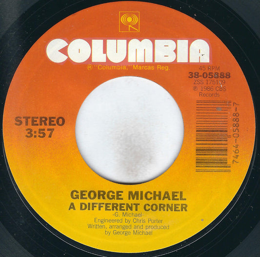 George Michael : A Different Corner (7", Single, Styrene, Car)