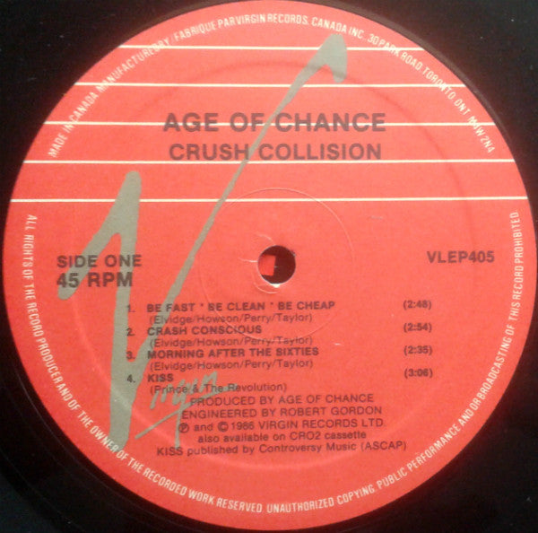 Age Of Chance : Crush Collision (12")