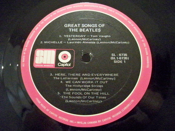 Various : Great Songs Of The Beatles (LP, Comp)