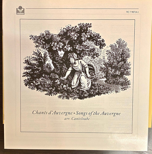 Arleen Auger, Yan Pascal Tortelier : Chants d'Auvergne - Songs of the Auvergne (LP)