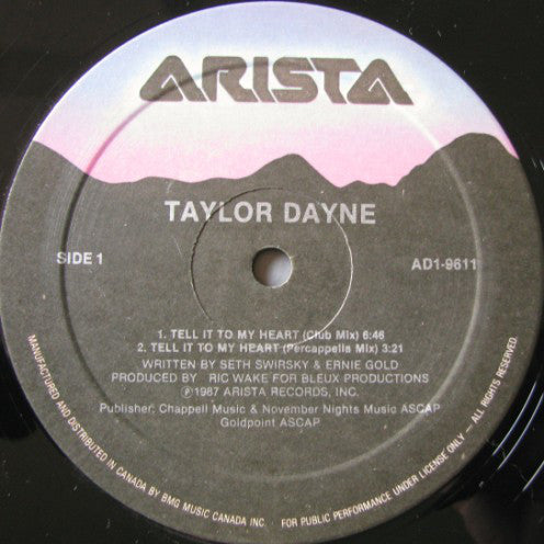 Taylor Dayne : Tell It To My Heart (12")