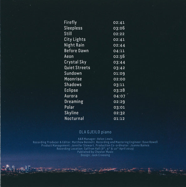 Ola Gjeilo : Night (CD, Album)