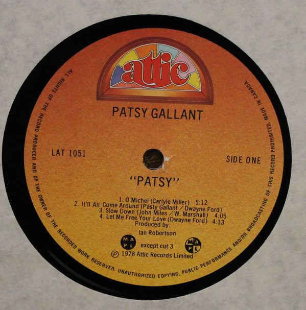 Patsy Gallant - Patsy! (LP) (Very Good (VG))