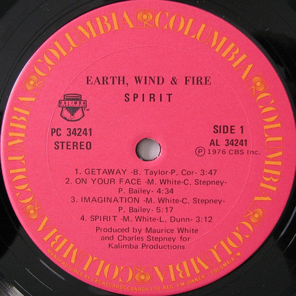 Earth Wind Fire Spirit LP Album Very Good VG