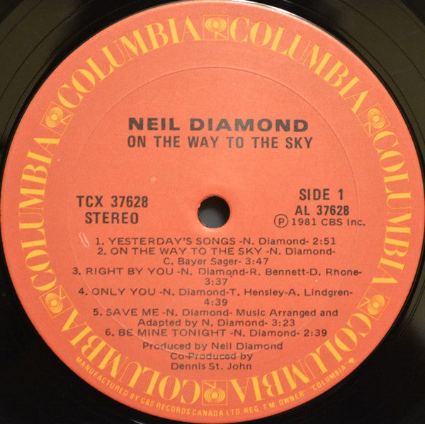 Neil Diamond : On The Way To The Sky (LP, Album)