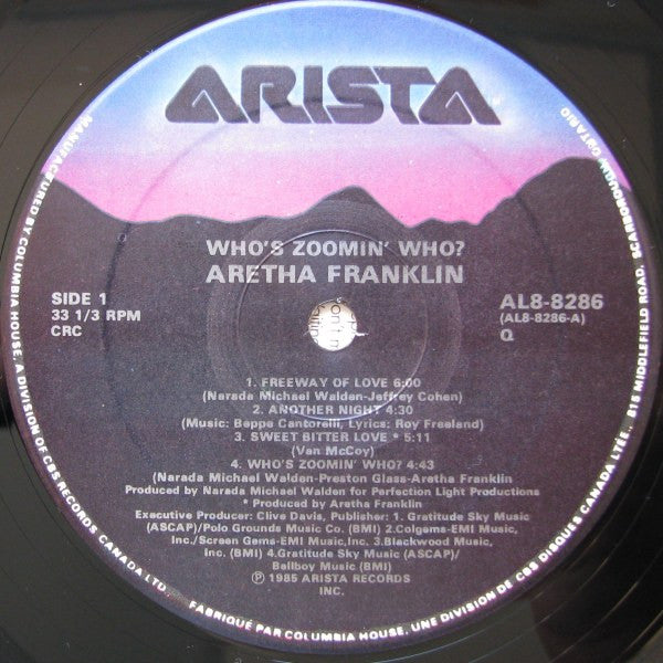 Aretha Franklin : Who's Zoomin' Who? (LP, Album, Club)