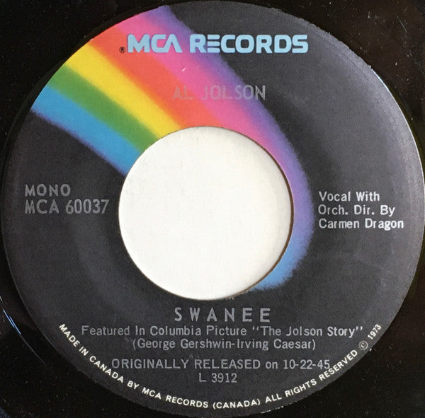 Al Jolson : Swanee / April Showers (7", Single, RE)
