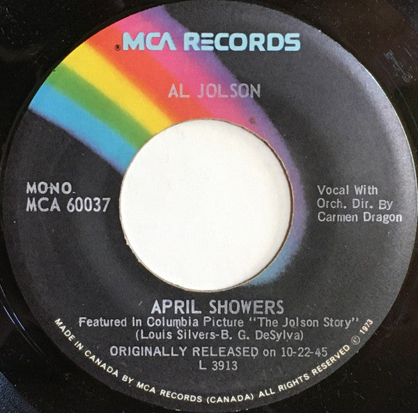 Al Jolson : Swanee / April Showers (7", Single, RE)