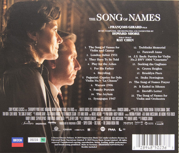 Howard Shore, Ray Chen : The Song Of Names (Original Motion Picture Soundtrack) (CD)
