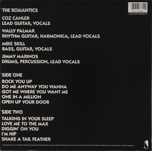 The Romantics : In Heat (LP, Album)