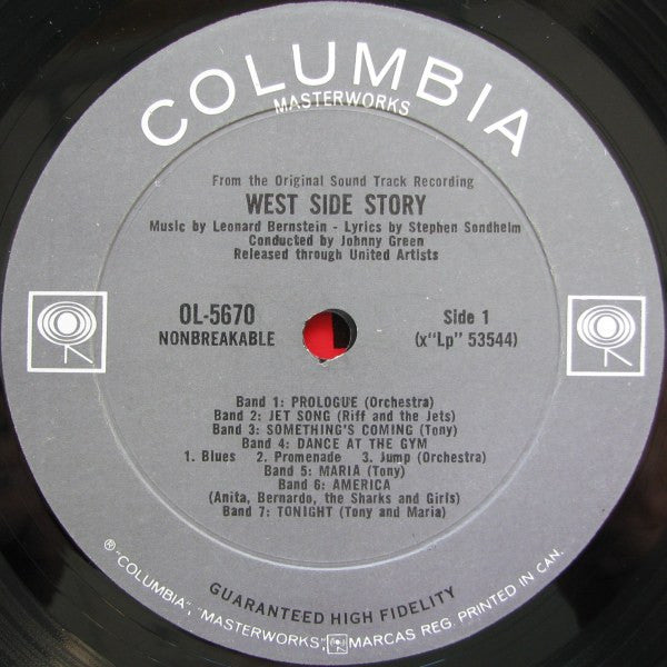 Leonard Bernstein : West Side Story (The Original Sound Track Recording) (LP, Album, Mono, RE, Gat)