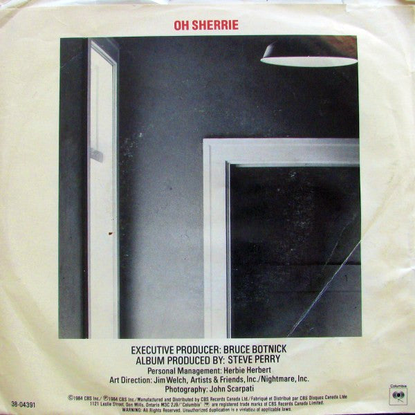Steve Perry : Oh Sherrie (7", Single)