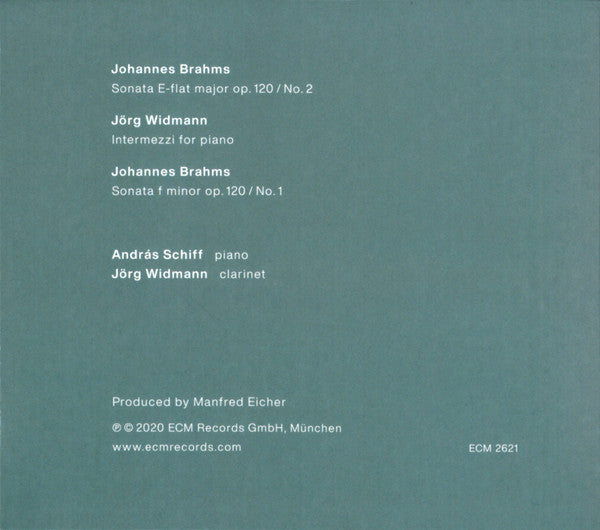 András Schiff / Jörg Widmann, Johannes Brahms : Clarinet Sonatas (CD, Album)