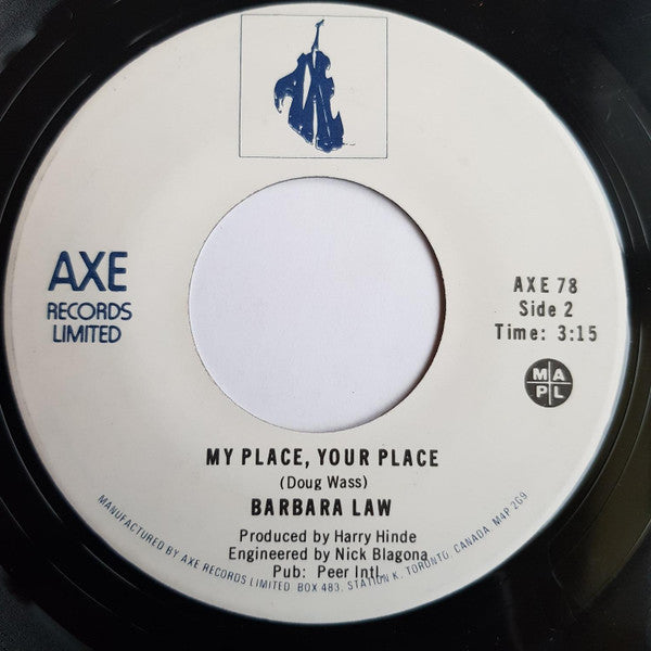 Barbara Law : Don't Give Up / My Place, Your Place (7", Single)
