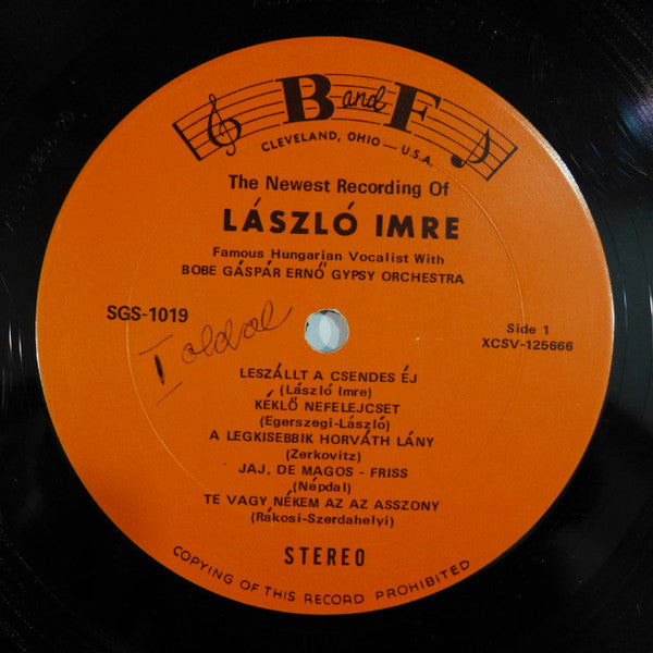 László Imre (2) : The Newest Recordings Of László Imre Vol. 1 (LP, Album)