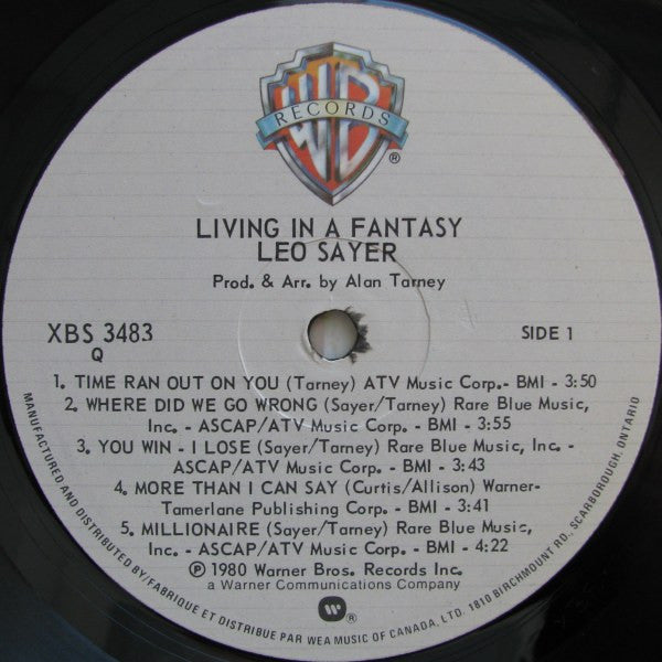 Leo Sayer : Living In A Fantasy (LP, Album)