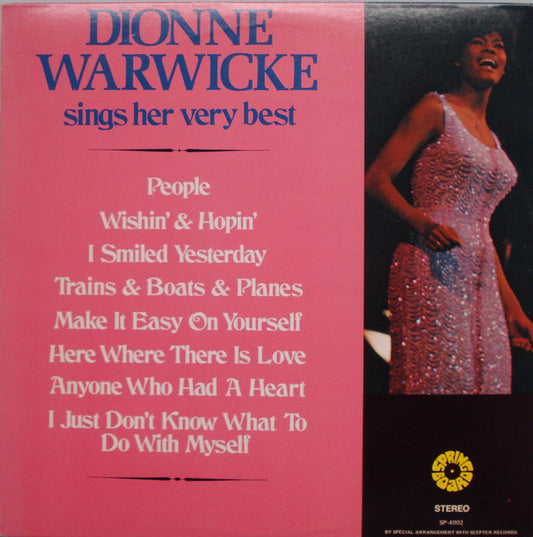 Dionne Warwicke* : Sings Her Very Best (LP, Comp)