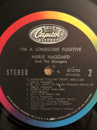 Merle Haggard And The Strangers (5) : I'm A Lonesome Fugitive (LP, Album, Los)