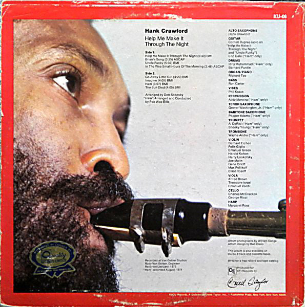 Hank Crawford : Help Me Make It Through The Night (LP, Album)