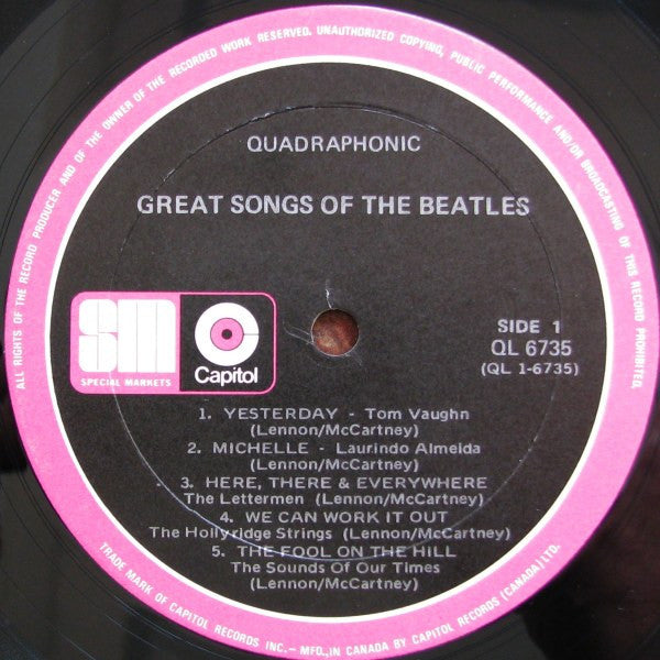 Various : Great Songs Of The Beatles (LP, Comp, Quad, Ltd)