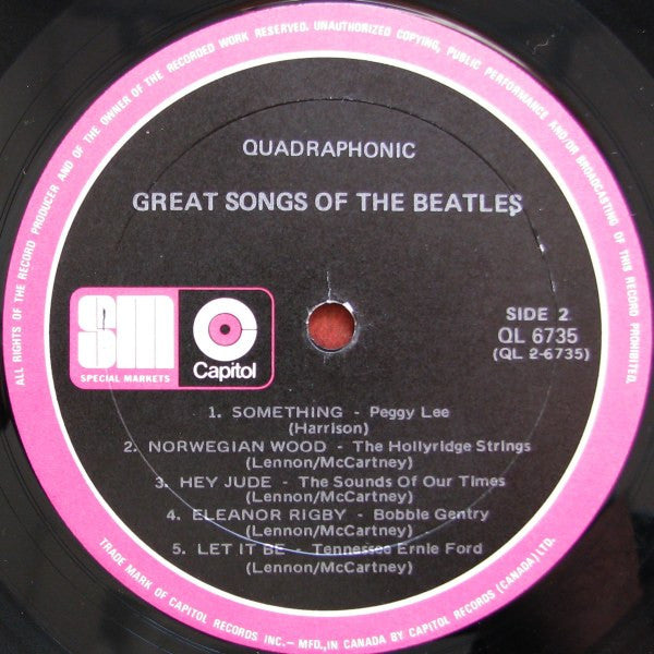 Various : Great Songs Of The Beatles (LP, Comp, Quad, Ltd)