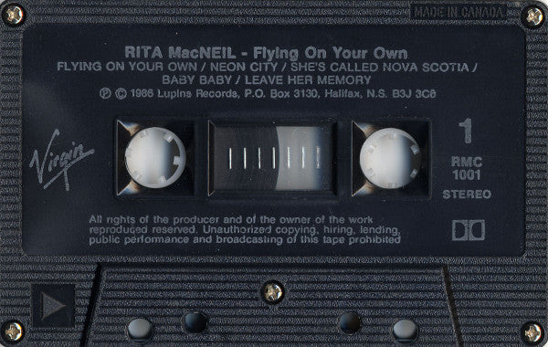 Rita MacNeil : Flying On Your Own (Cass, Album, CrO)