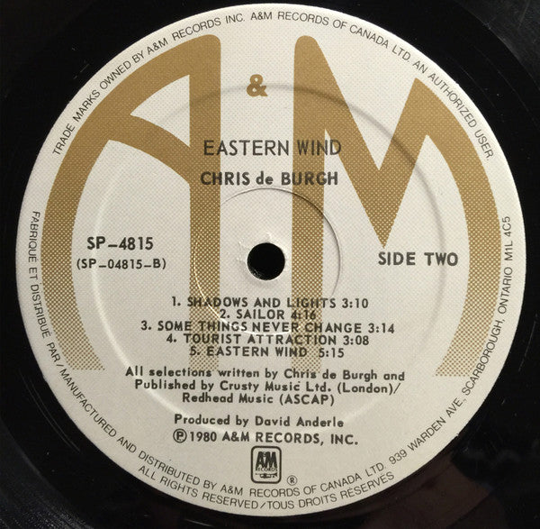 Chris de Burgh : Eastern Wind (LP, Album)