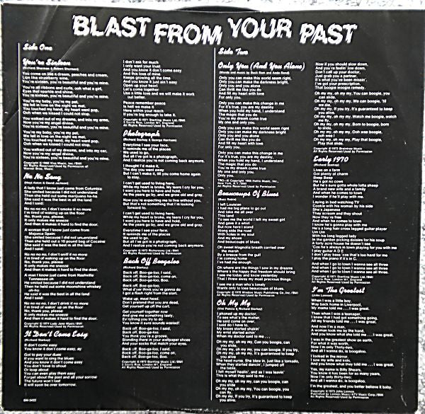 Ringo Starr : Blast From Your Past (LP, Comp, Win)