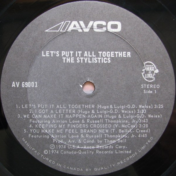 The Stylistics : Let's Put It All Together (LP, Album)