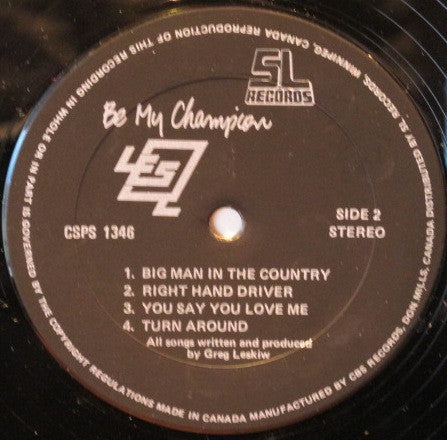 Les Q : Be My Champion (LP, Album)