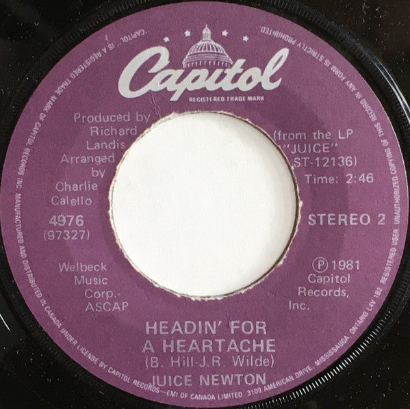 Juice Newton : Angel Of The Morning (7", Single)