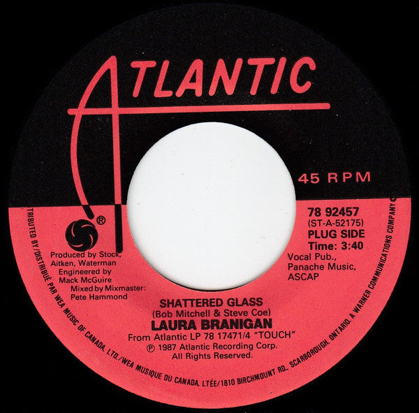 Laura Branigan : Shattered Glass (7", Single)