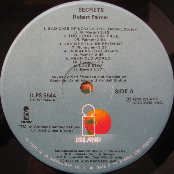 Robert Palmer : Secrets (LP, Album)