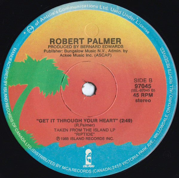 Robert Palmer : I Didn't Mean To Turn You On (7", Single)