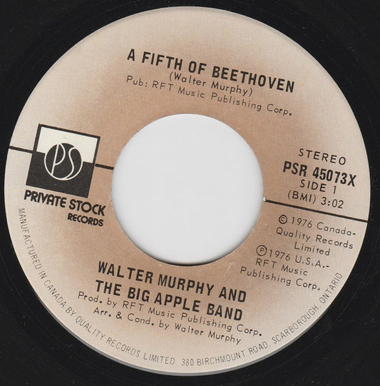 Walter Murphy And The Big Apple Band* : A Fifth Of Beethoven (7", Single)