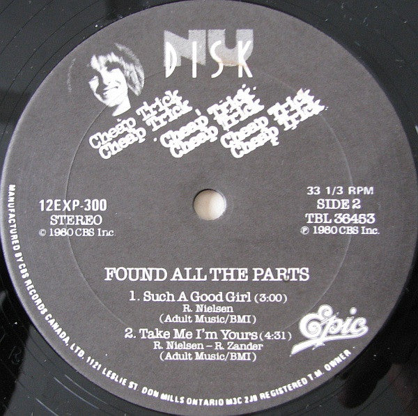 Cheap Trick : Found All The Parts (12", EP, S/Edition)