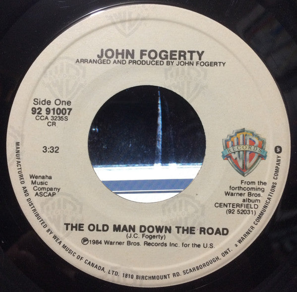 John Fogerty : The Old Man Down The Road (7", Single)