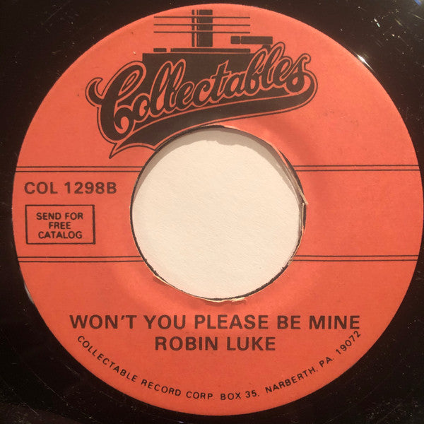 Robin Luke : Susie Darlin / Won't You Please Be Mine (7", RE)