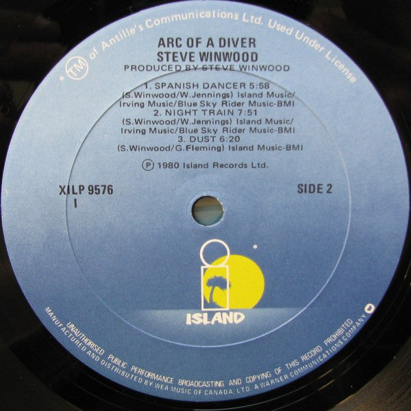 Steve Winwood : Arc Of A Diver (LP, Album, Imp)