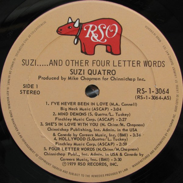 Suzi Quatro - Suzi... And Other Four Letter Words (LP, Album) (Good Plus  (G+))