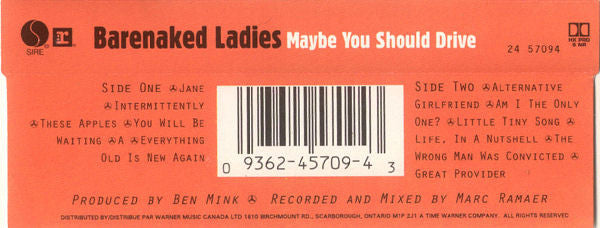 Barenaked Ladies : Maybe You Should Drive (Cass, Album)