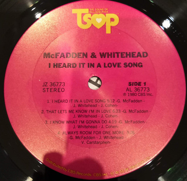 McFadden & Whitehead : I Heard It In A Love Song (LP, Album)