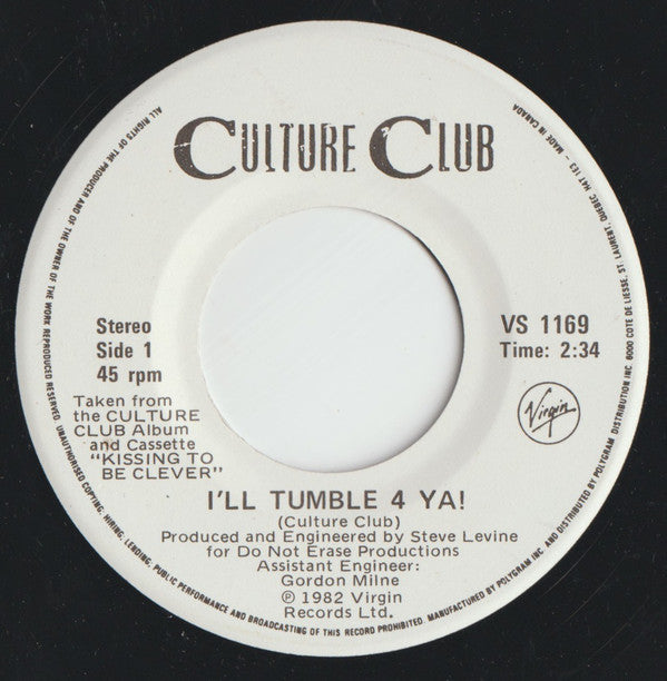 Culture Club : I'll Tumble 4 Ya! (7", Single)