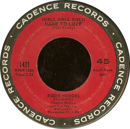 Eddie Hodges : (Girls, Girls, Girls) Made To Love (7", Roc)