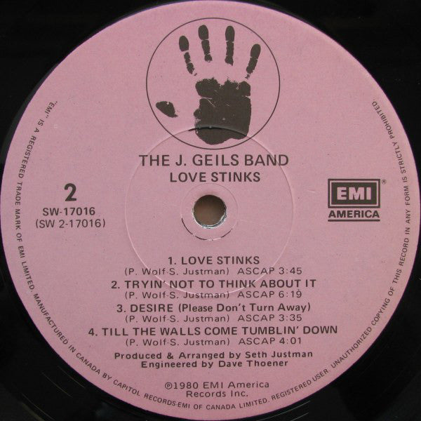 The J. Geils Band : Love Stinks (LP, Album)