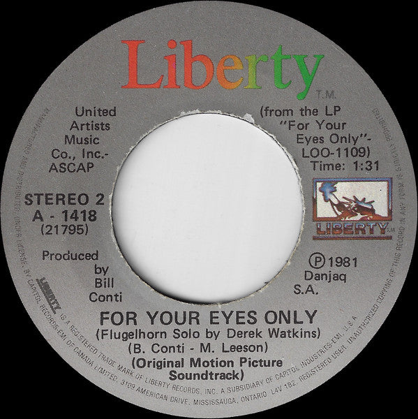 Sheena Easton : For Your Eyes Only (7", Single)