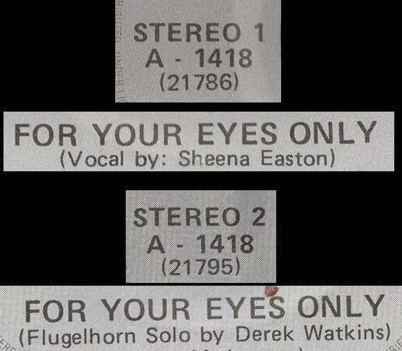 Sheena Easton : For Your Eyes Only (7", Single)