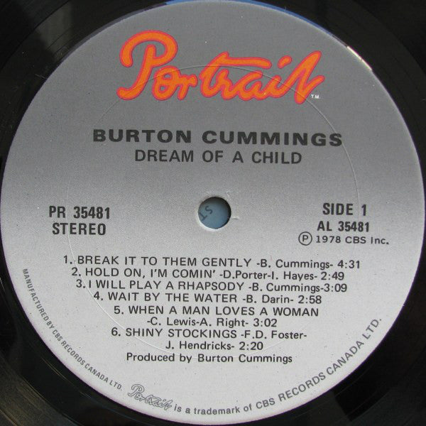 Burton Cummings : Dream Of A Child (LP, Album)